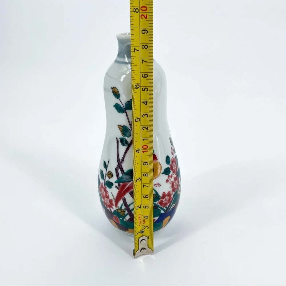 Vintage Japanese Saki Ceramic Tokkuri Bottle / Flower Vase